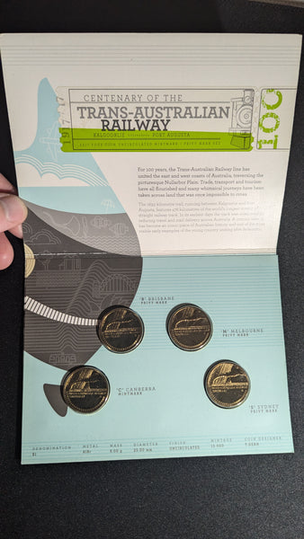 2017 Trans-Australian Railway Four Coin Mintmark  Privy Mark Set