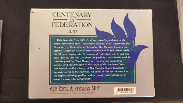2001 proof set Cenetery of Federation
