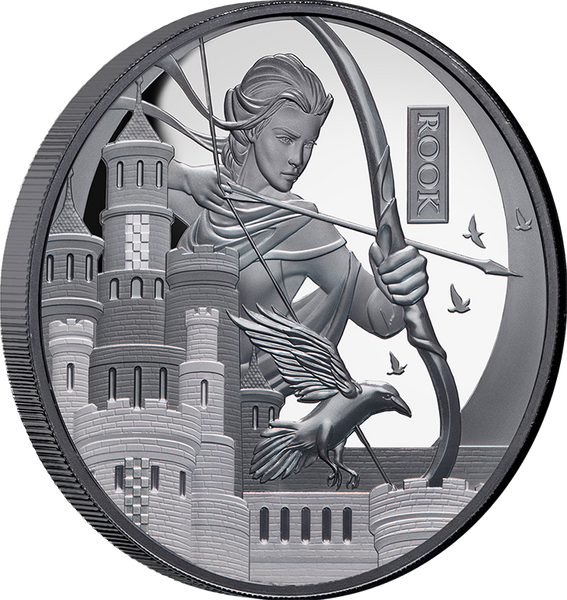 Chess Rook 2026 $1 1oz Silver Black Proof Coin