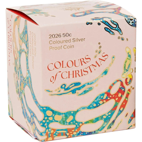 2026 50c Colours of Christmas Silver Proof Coin