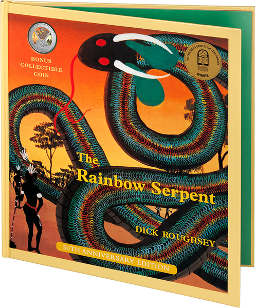 50th Anniversary of The Rainbow Serpent 2025 20c Coloured Unc Coin Special Edition Book