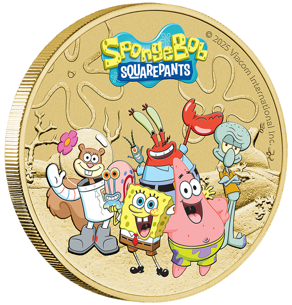 Spongebob & Friends 2025 $1 Coloured Collector Coin in Card