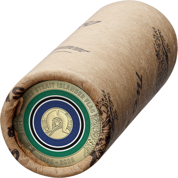 2025 30th Anniversary of the Torres Strait Islander Flag  $2 Coloured Circ Premium RAM Mint Roll