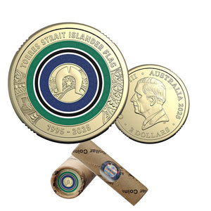 2025 30th Anniversary of the Torres Strait Islander Flag  $2 Coloured Circ Premium RAM Mint Roll