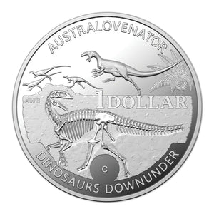 $1 2022 Dinosaurs Down Under Silver Proof