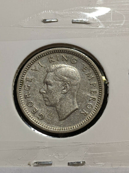 New Zealand 1946 3d Threepence  KM# 7