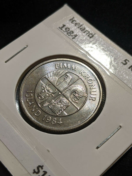 Iceland 1984 5 Krona KM# 28