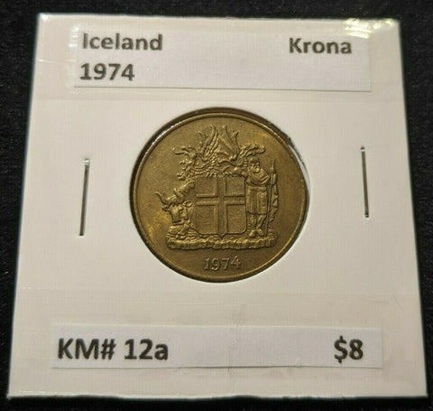 Iceland 1974 Krona KM# 12a