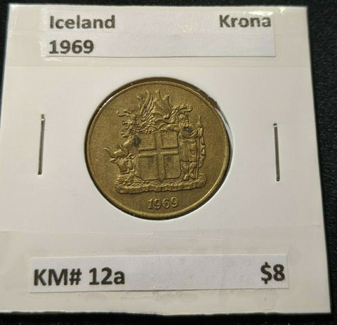 Iceland 1969 Krona KM# 12a