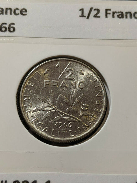 France 1966 1/2 Franc KM# 931.1