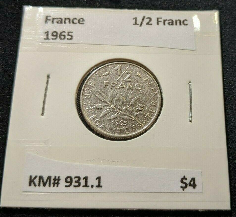 France 1965 1/2 Franc KM# 931.1