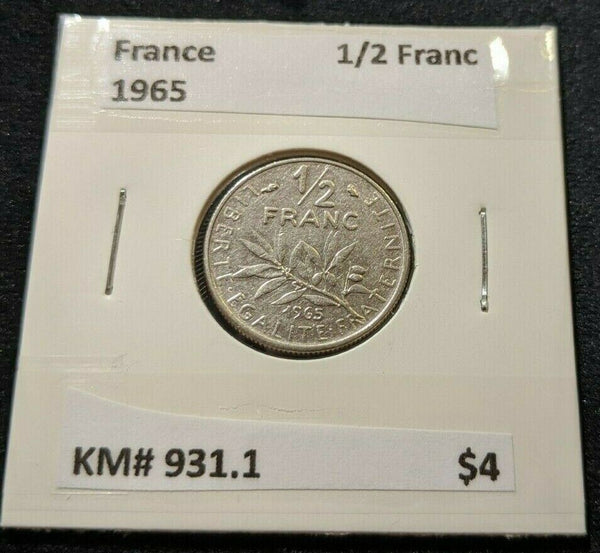 France 1965 1/2 Franc KM# 931.1