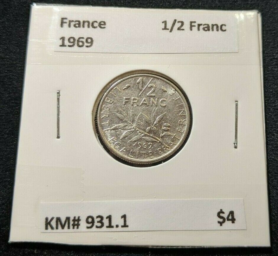 France 1969 1/2 Franc KM# 931.1