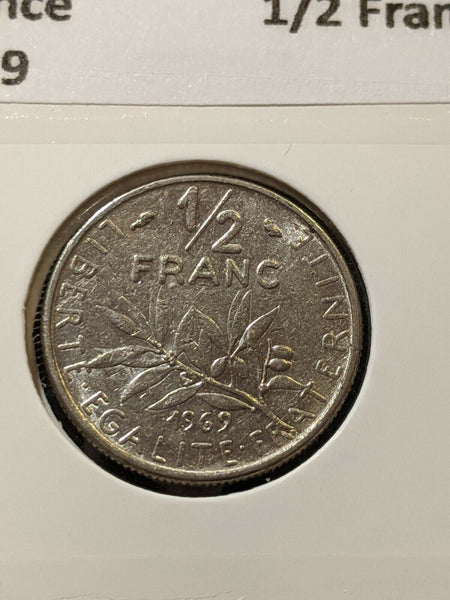 France 1969 1/2 Franc KM# 931.1