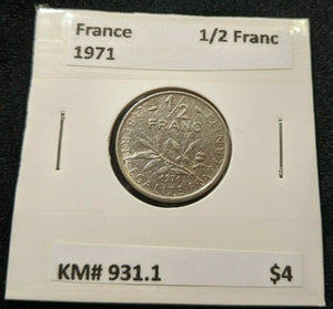 France 1971 1/2 Franc KM# 931.1