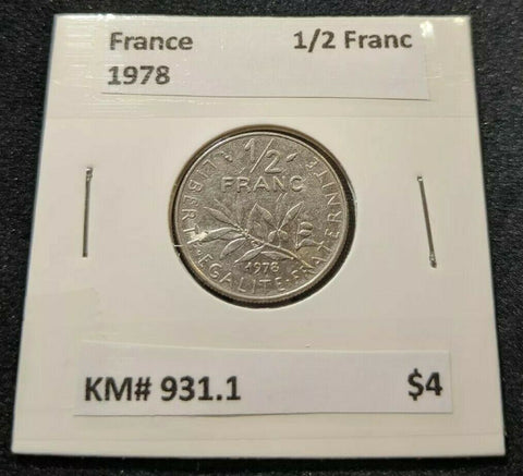 France 1978 1/2 Franc KM# 931.1