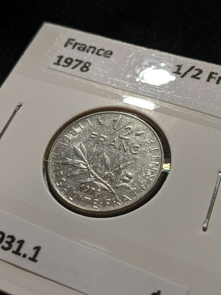 France 1978 1/2 Franc KM# 931.1