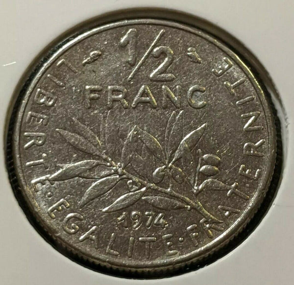 France 1974 1/2 Franc KM# 931.1