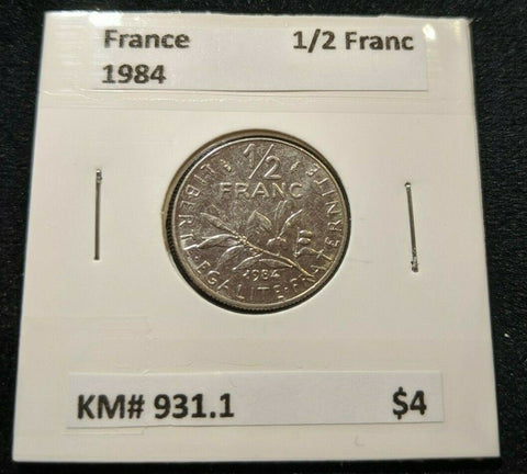 France 1984 1/2 Franc KM# 931.1