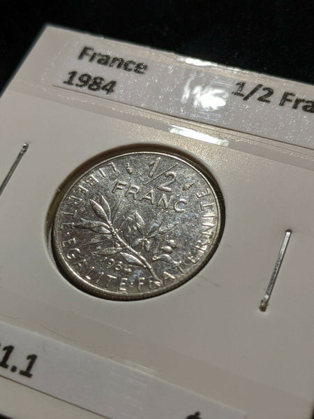 France 1984 1/2 Franc KM# 931.1