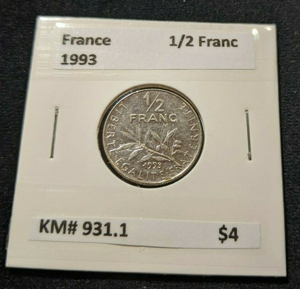 France 1993 1/2 Franc KM# 931.1