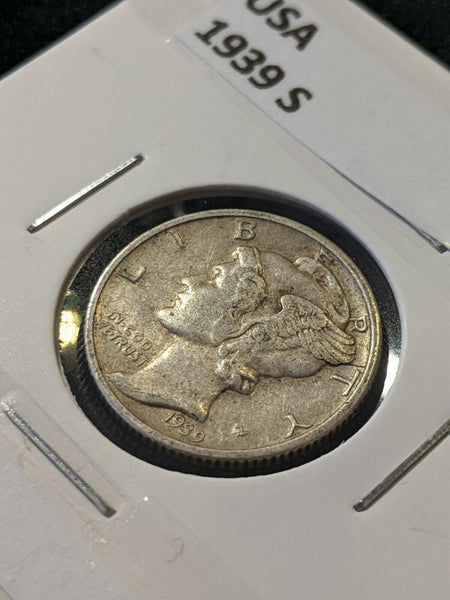 USA 1939 S Dime KM# 140