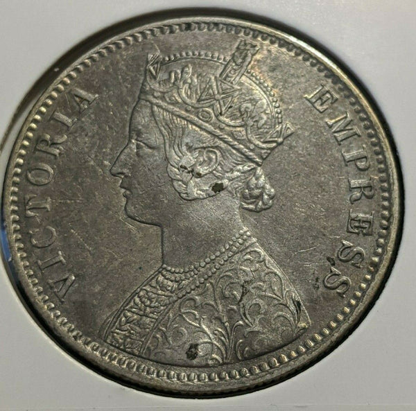 India 1901 (c) Rupee Ex Pin KM# 492