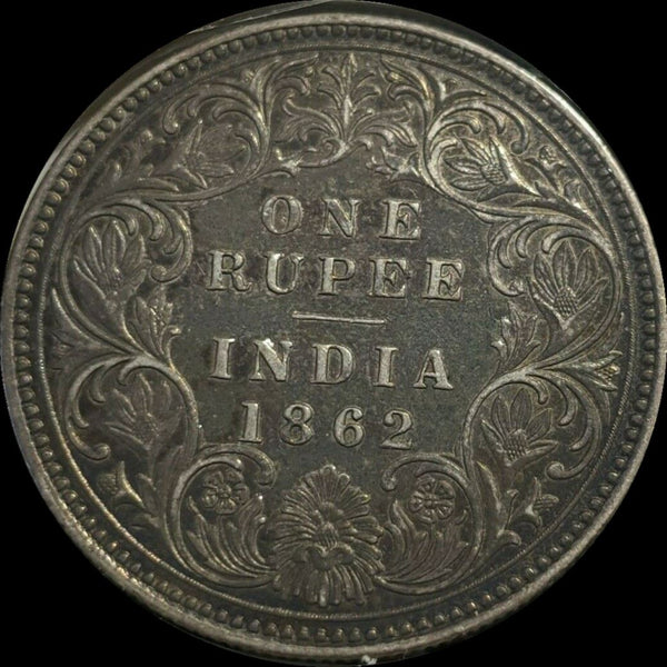 India 1862 (c) Rupee Toned KM# 473.1