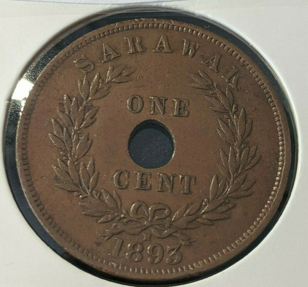 Sarawak 1893 H Cent 1c KM# 7  #007  #6B