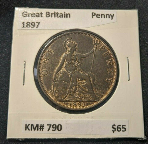 Great Britain 1897 Penny 1d KM# 790 #026  #16A