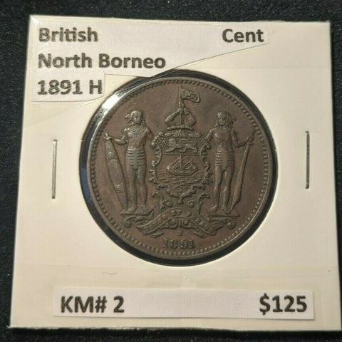British North Borneo 1891 H Cent  KM# 2