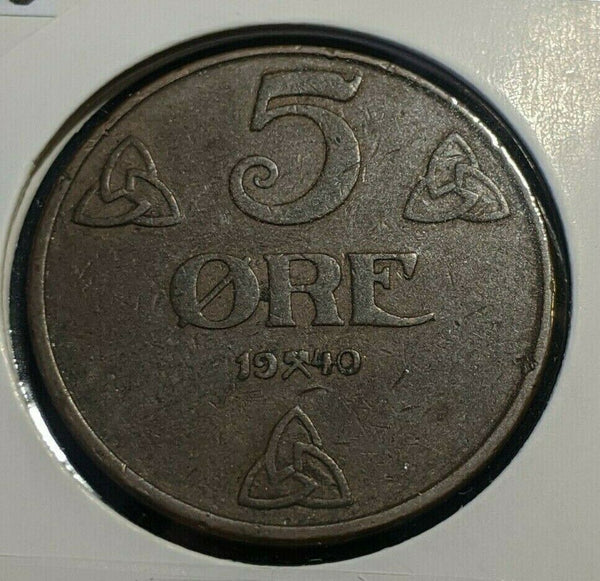 Norway 1940 5 Ore KM# 368