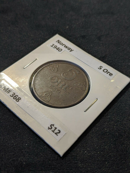 Norway 1940 5 Ore KM# 368