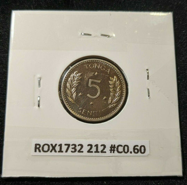 Tonga Proof 1967 5 Seniti KM# 6  #212 10B