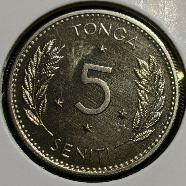 Tonga Proof 1967 5 Seniti KM# 6  #212 10B