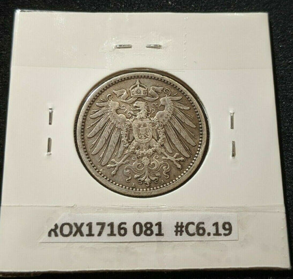 Germany 1911 A Mark Cleaned KM# 14   8C