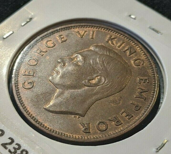 New Zealand 1946 Penny 1d KM# 13