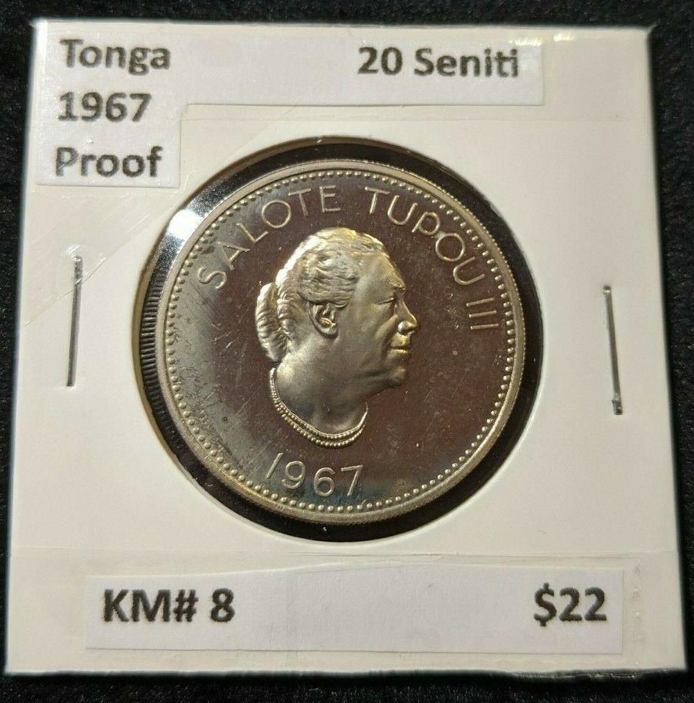 Tonga Proof 1967 20 Seniti KM# 8 #235   10B