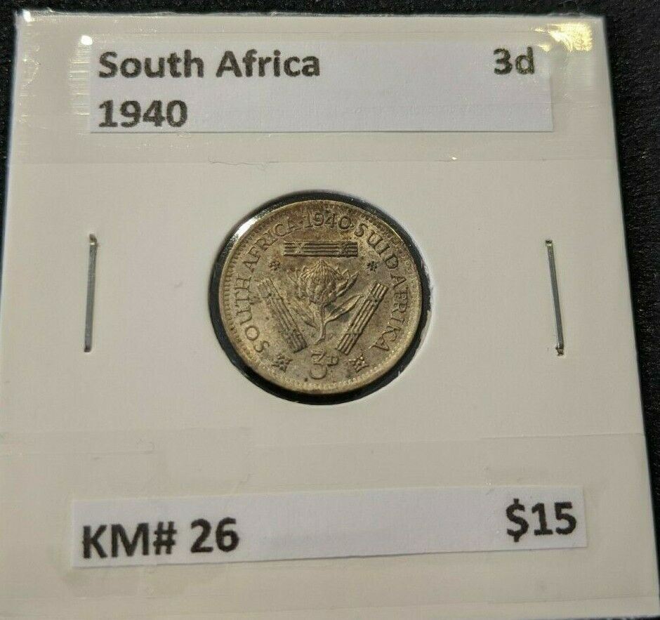 South Africa 1940 Threepence 3d KM# 26 #205  #11B