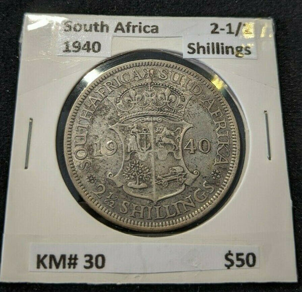 South Africa 1940 2-1/2 Shillings KM# 30