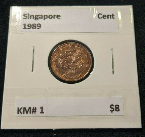 Singapore 1989 Cent KM# 1 #072  #11C
