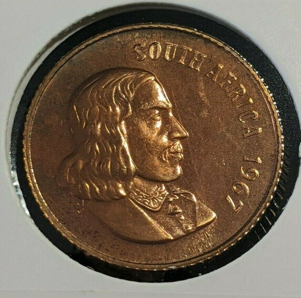 South Africa Proof 1967 2 Cent KM# 66.1