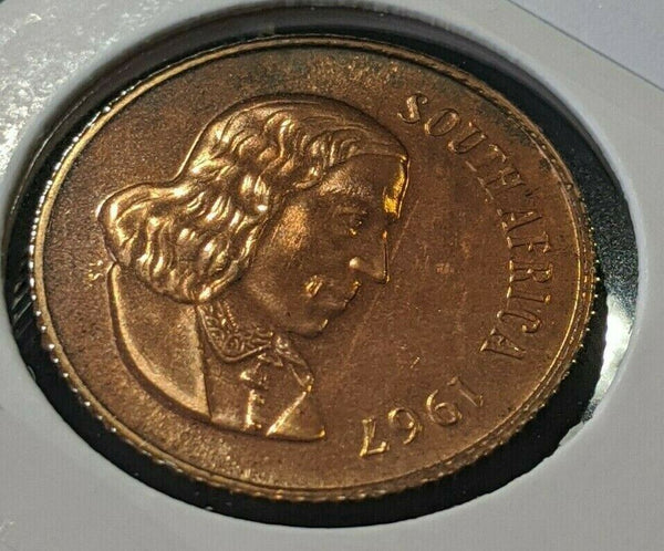 South Africa Proof 1967 2 Cent KM# 66.1