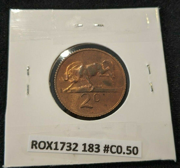 South Africa Proof 1967 2 Cent KM# 66.1