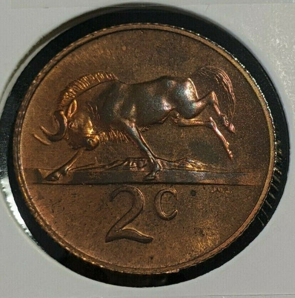 South Africa Proof 1967 2 Cent KM# 66.1