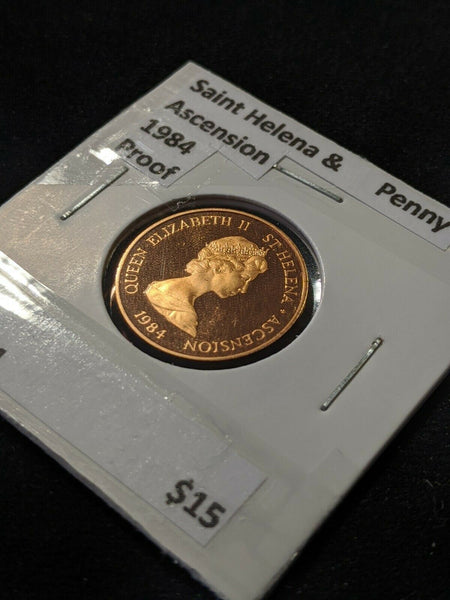 Saint Helena & Ascension Proof 1984 Penny 1d KM# 1 #207  #6A