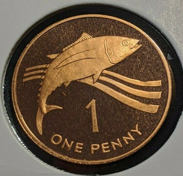 Saint Helena & Ascension Proof 1984 Penny 1d KM# 1 #207  #6A