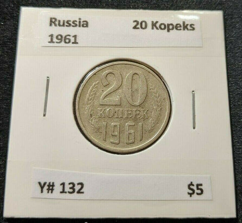 Russia 1961 20 Kopeks Y#132 #744 	#20B
