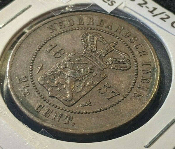 Netherlands East Indies 1857 2-1/2 Cents KM# 308.2