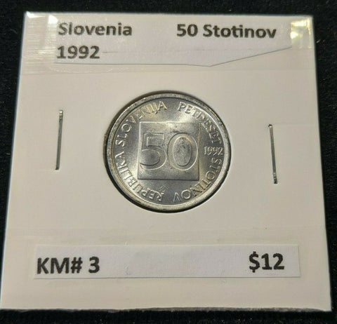 Slovenia 1992 50 Stotinov KM# 3  #154  #11B